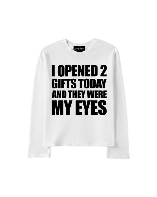 MY EYES WHITE LONGSLEEVE