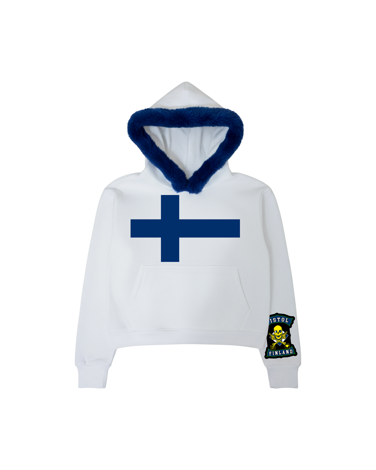 PISTOL FINLAND FUR WHITE HOODIE