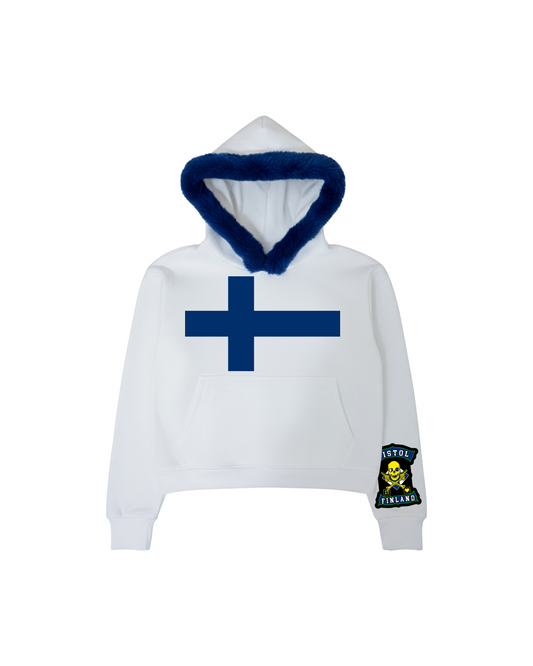 PISTOL FINLAND FUR WHITE HOODIE