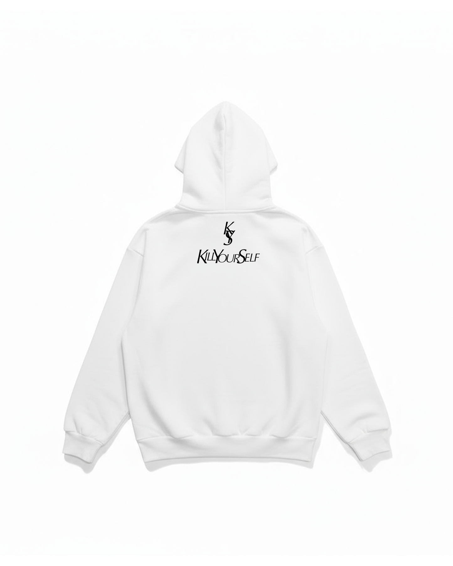 LEOPARD KILL YOURSELF WHITE HOODIE